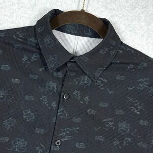 Lululemon Shirt Mens XS Airing‎ Easy Short Sleeve Buttondown in Shift Multi Tech